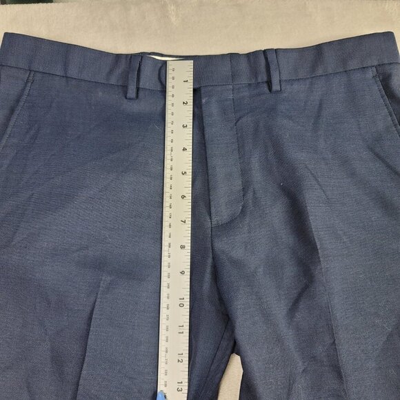 J. Crew Navy Bowery Classic Men's 100% Wool Pant | Size 33x32 - Picture 7 of 10